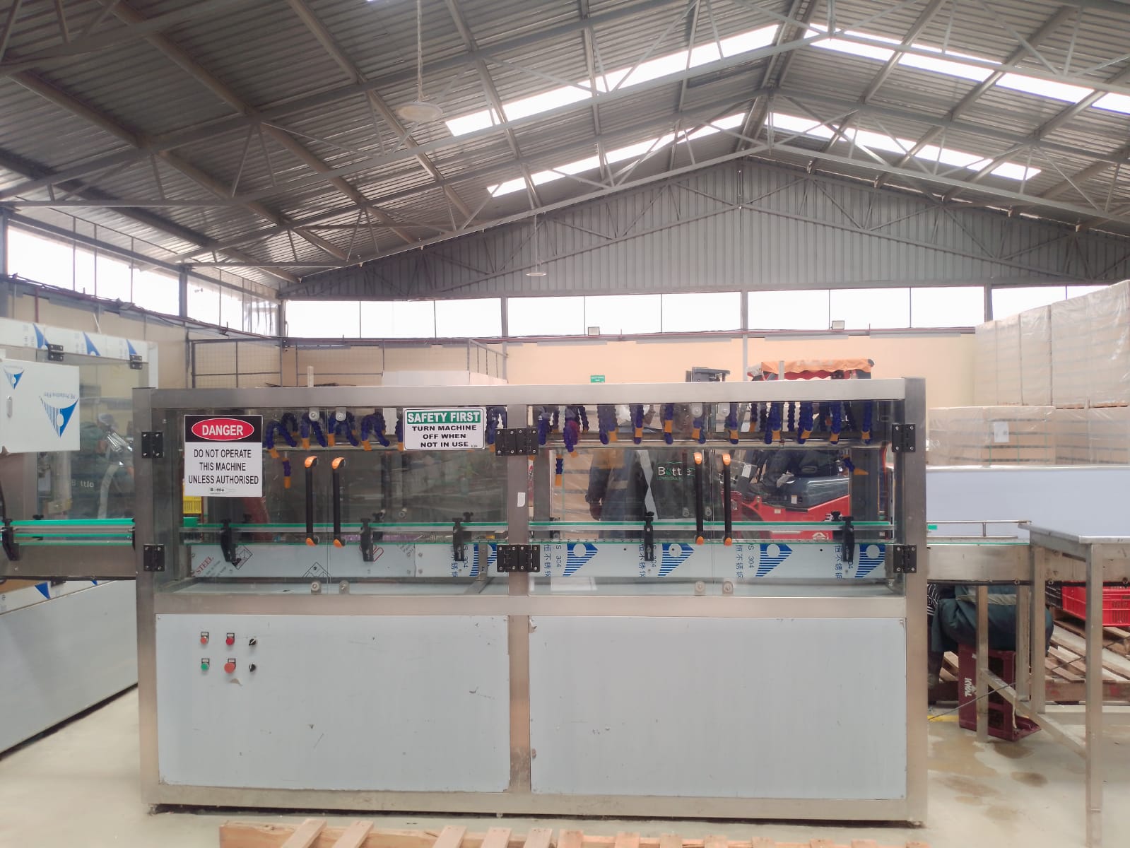 Clean bottles ready for distribution